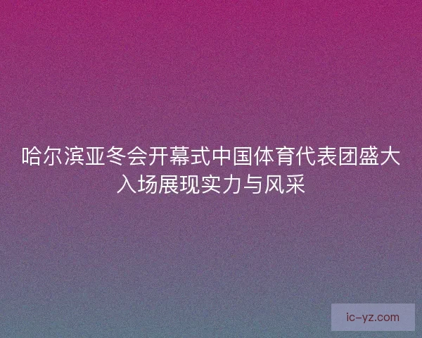 哈尔滨亚冬会开幕式中国体育代表团盛大入场展现实力与风采